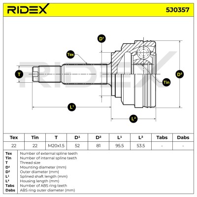 Przegub RIDEX 5J0357 5J0357 - foto 5