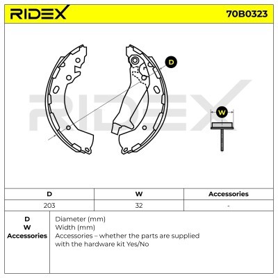 Klocki hamulcowe RIDEX 70B0323 70B0323 - foto 6