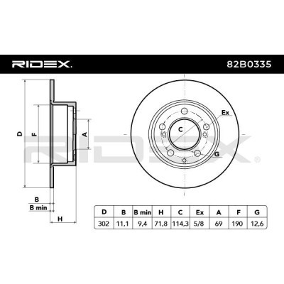 Tarcza hamulcowa RIDEX 82B0335 82B0335 - foto 3