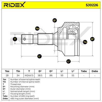 Przegub RIDEX 5J0226 5J0226 - foto 6