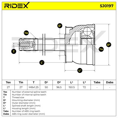 Przegub RIDEX 5J0197 5J0197 - foto 5