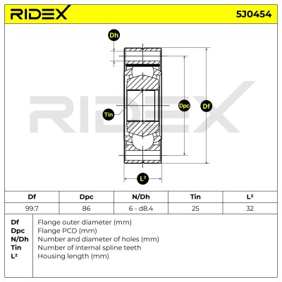 Przegub RIDEX 5J0454 5J0454 - foto 7