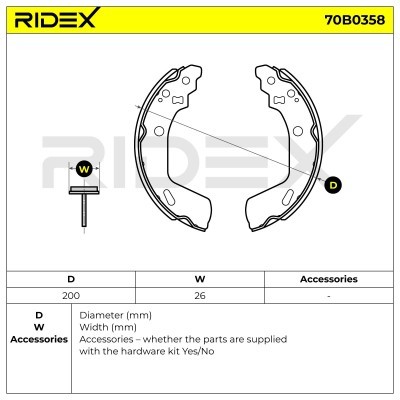 Klocki hamulcowe RIDEX 70B0358 70B0358 - foto 5