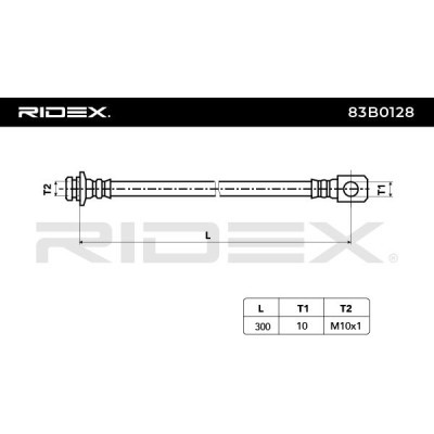 Przewód hamulcowy elast RIDEX 83B0128 83B0128 - foto 3