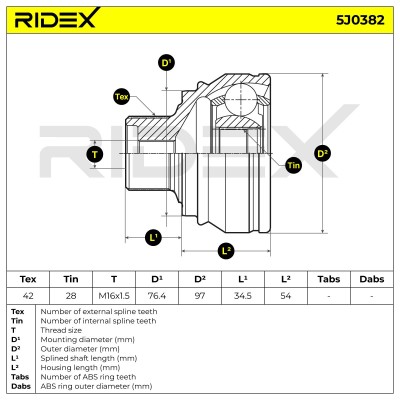 Przegub RIDEX 5J0382 5J0382 - foto 8