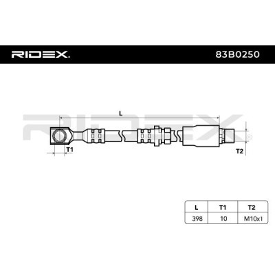Przewód hamulcowy elast RIDEX 83B0250 83B0250 - foto 4