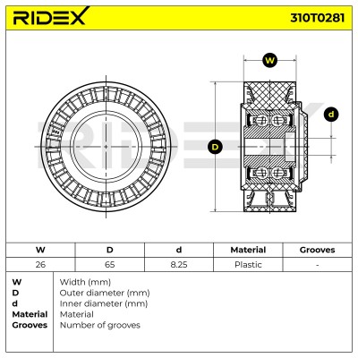 Rolka Napinacza Rozrządu RIDEX 310T0281 310T0281 - foto 5