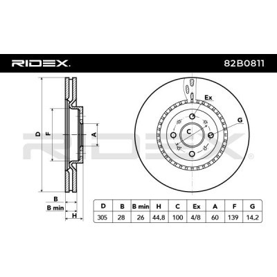 Tarcza hamulcowa RIDEX 82B0811 82B0811 - foto 4