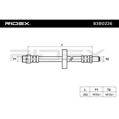 Przewód hamulcowy elast RIDEX 83B0226 83B0226 - foto 3