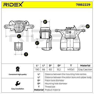 Zacisk Hamulcowy RIDEX 78B2229 78B2229 - foto 3