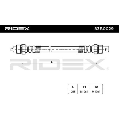 Przewód hamulcowy elast RIDEX 83B0029 83B0029 - foto 4