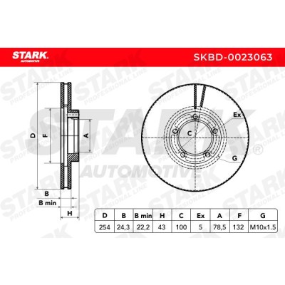 Tarcza hamulcowa Stark SKBD-0023063 SKBD-0023063 - foto 5