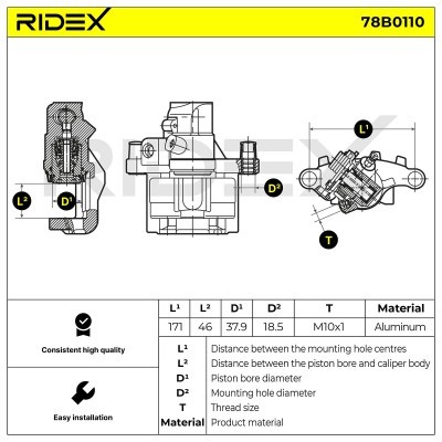 Zacisk Hamulcowy RIDEX 78B0110 78B0110 - foto 4
