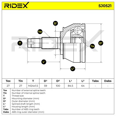 Przegub RIDEX 5J0521 5J0521 - foto 5