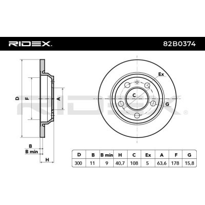 Tarcza hamulcowa RIDEX 82B0374 82B0374 - foto 7