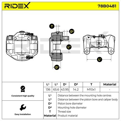 Zacisk Hamulcowy RIDEX 78B0481 78B0481 - foto 7