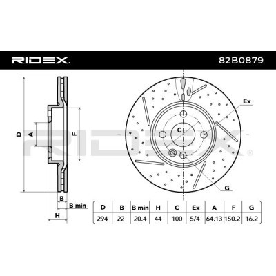 Tarcza hamulcowa RIDEX 82B0879 82B0879 - foto 6