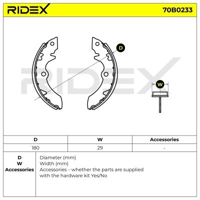 Klocki hamulcowe RIDEX 70B0233 70B0233 - foto 6