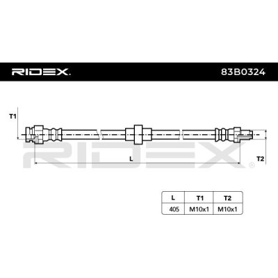 Przewód hamulcowy elast RIDEX 83B0324 83B0324 - foto 10