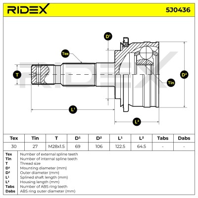 Przegub RIDEX 5J0436 5J0436 - foto 5