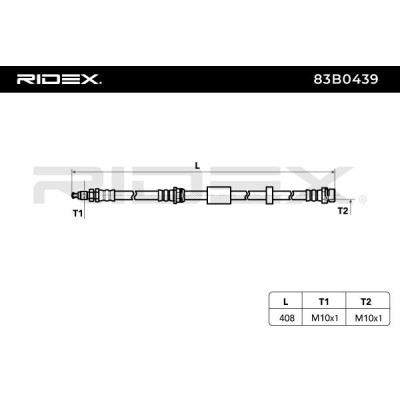 Przewód hamulcowy elast RIDEX 83B0439 83B0439 - foto 3