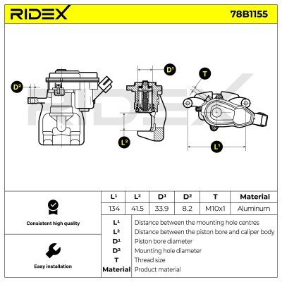 Zacisk Hamulcowy RIDEX 78B1155 78B1155 - foto 8