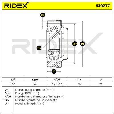 Przegub RIDEX 5J0277 5J0277 - foto 6