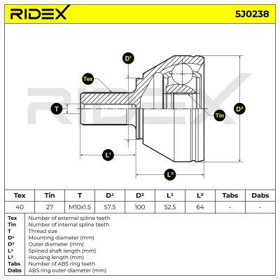 Przegub RIDEX 5J0238 5J0238 - foto 5