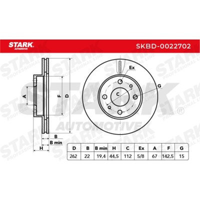 Tarcza hamulcowa Stark SKBD-0022702 SKBD-0022702 - foto 5