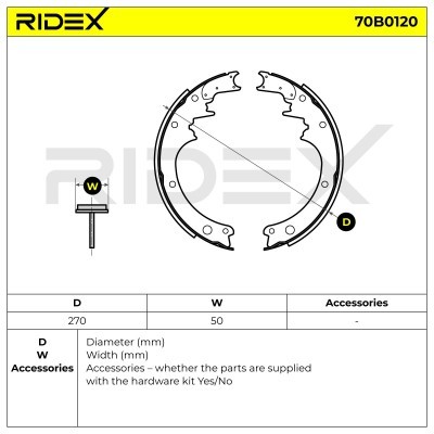 Klocki hamulcowe RIDEX 70B0120 70B0120 - foto 6