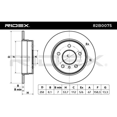 Tarcza hamulcowa RIDEX 82B0075 82B0075 - foto 3