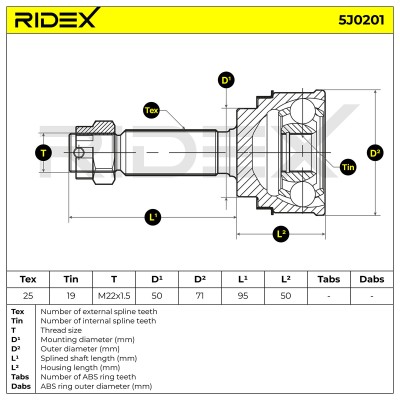 Przegub RIDEX 5J0201 5J0201 - foto 6