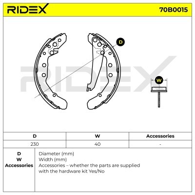 Klocki hamulcowe RIDEX 70B0015 70B0015 - foto 5