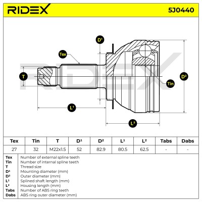 Przegub RIDEX 5J0440 5J0440 - foto 5
