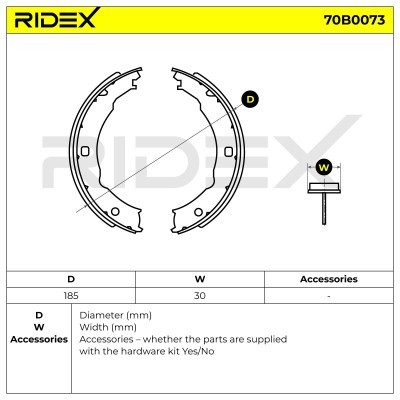 Klocki hamulcowe RIDEX 70B0073 70B0073 - foto 3