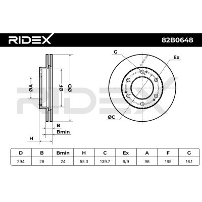 Tarcza hamulcowa RIDEX 82B0648 82B0648 - foto 6