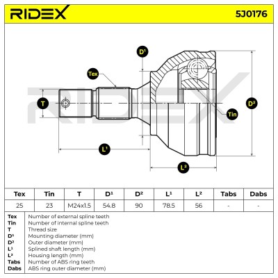 Przegub RIDEX 5J0176 5J0176 - foto 5