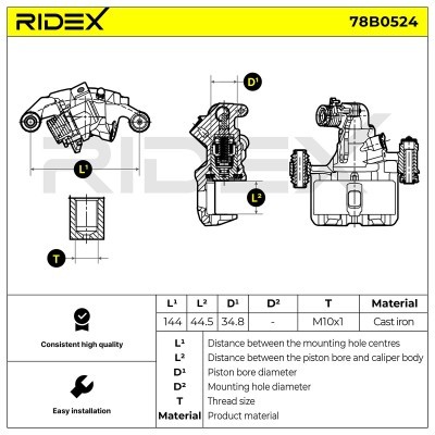 Zacisk Hamulcowy RIDEX 78B0524 78B0524 - foto 7