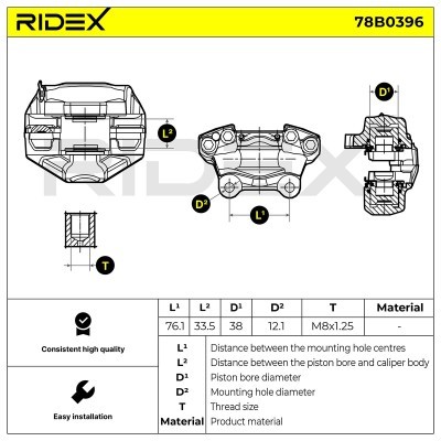 Zacisk Hamulcowy RIDEX 78B0396 78B0396 - foto 6