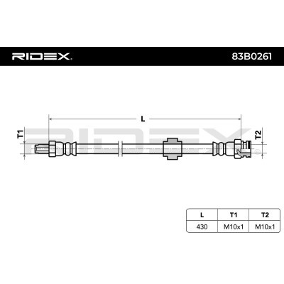 Przewód hamulcowy elast RIDEX 83B0261 83B0261 - foto 3