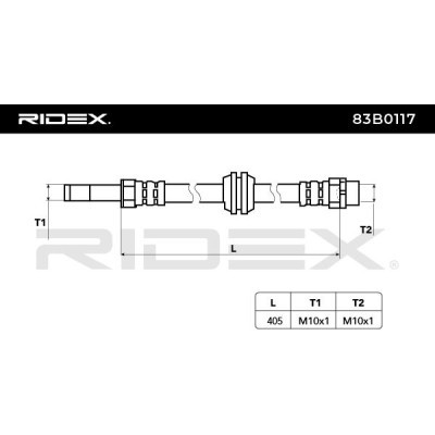 Przewód hamulcowy elast RIDEX 83B0117 83B0117 - foto 5