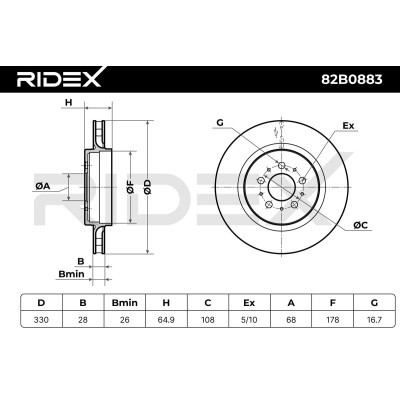 Tarcza hamulcowa RIDEX 82B0883 82B0883 - foto 3