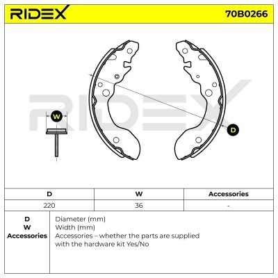 Klocki hamulcowe RIDEX 70B0266 70B0266 - foto 5
