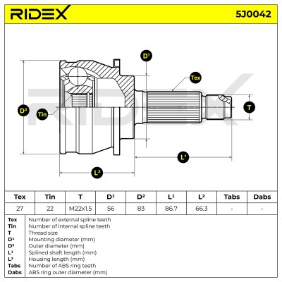 Przegub RIDEX 5J0042 5J0042 - foto 4