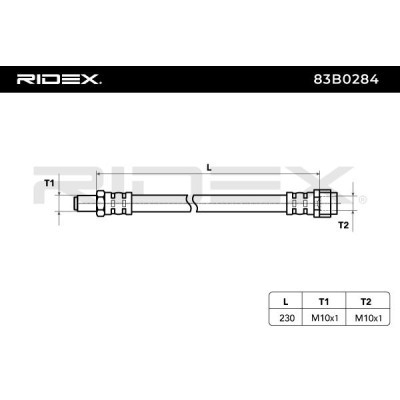 Przewód hamulcowy elast RIDEX 83B0284 83B0284 - foto 6