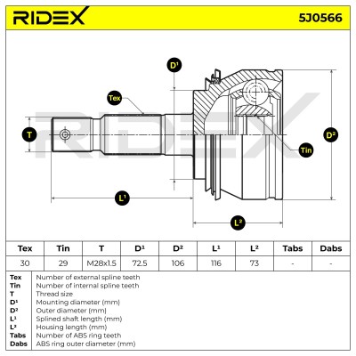 Przegub RIDEX 5J0566 5J0566 - foto 7