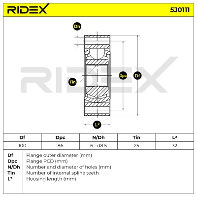 Przegub RIDEX 5J0111 5J0111 - foto 6