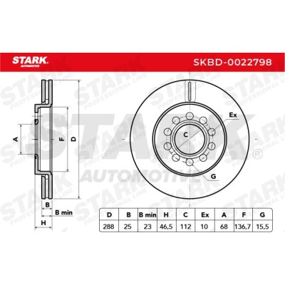 Tarcza hamulcowa Stark SKBD-0022798 SKBD-0022798 - foto 5