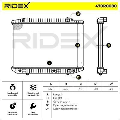 Chłodnica RIDEX 470R0080 470R0080 - foto 6
