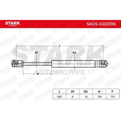 Amortyzator Pokrywy Bagażnika Stark SKGS-0220316 SKGS-0220316 - foto 5